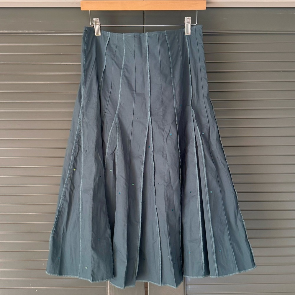 Polli Says Teal Sequin Pleated Skirt